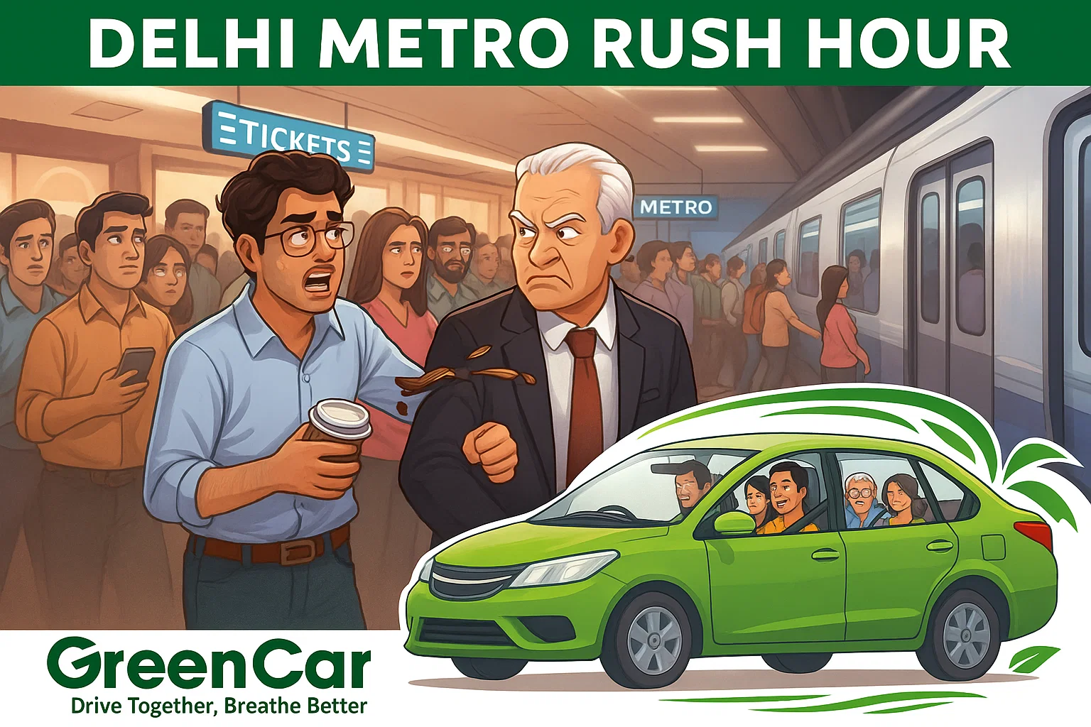 Public Transport vs Carpooling: A tryst with the rush hour
